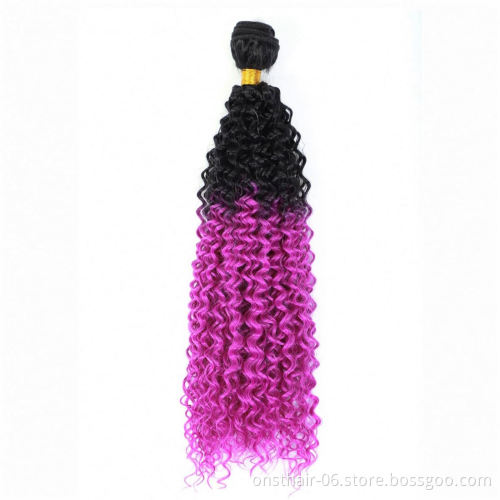 MYZYR 100 Gram/Piece8inch ~30inch Kinky Curly Hair weaving Black Color double machine weft Synthetic hair bundle